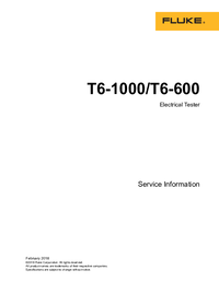 Thumbnail of document Manual - T6-600 Electrical Tester